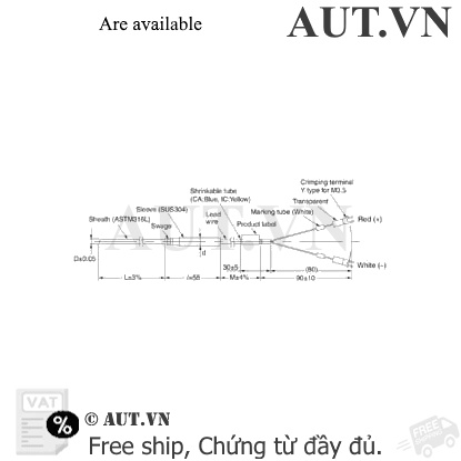 Ảnh của Cảm biến nhiệt độ Omron E52-CA6AY D=1 S2 1M