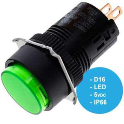 Ảnh của Công tắc nút nhấn Omron M165-TG-5D