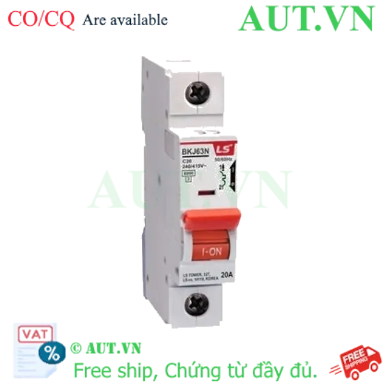 Ảnh của Aptomat LS BKJ63N 1P C20A 6kA - MCB 1 Pha Chính Hãng, Chống Quá Tải & Ngắn Mạch