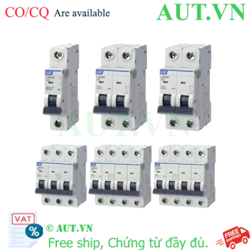 Ảnh của Aptomat cài MCB khung 63AF LS LA63H 1P C6A 