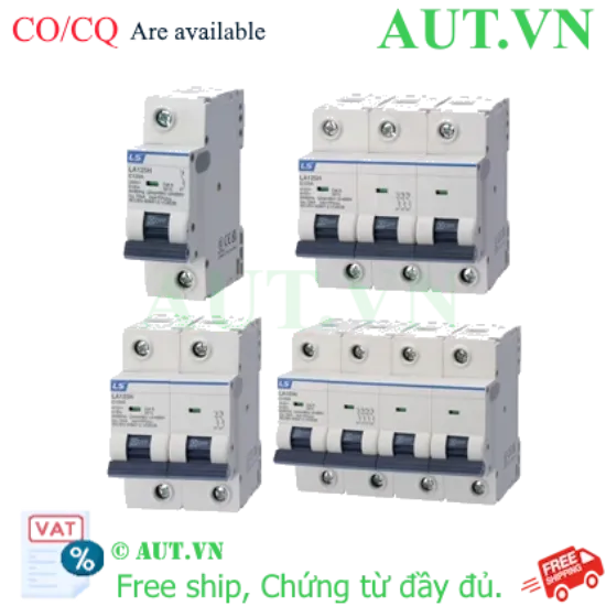 Ảnh của Aptomat cài dòng ngắn mạch 10kA LS LA125H 1P C100A (Ii=8In) 