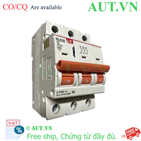 Ảnh của Aptomat MCB BKJ63N 3P C6A LS - 6kA