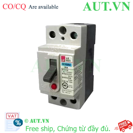 Ảnh của Aptomat khối chống giật 2 cực LS 32KGRd 30A 30mA 0.03s .