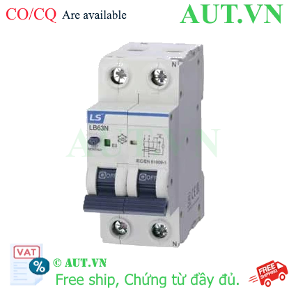 Ảnh của Aptomat chống giật dòng ngắn mạch 6kA LS LB63N 1P+N C16 30mA AC-TYPE 