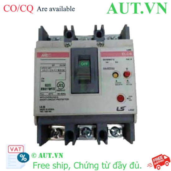 Ảnh của Aptomat chống giật LS EBS33Fb 10A 30mA - 3P - 2.5kA