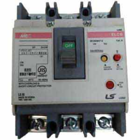 Ảnh của Aptomat khối chống giật 3 pha (ELCB) LS EBS53Fb 20A 100mA 2.5kA