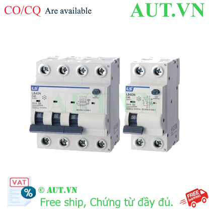 Ảnh của Áp tô mát chống giật dòng ngắn mạch 6kA LS LB40NN 1P+N C20 30mA A-TYPE 