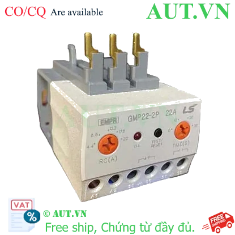 Ảnh của Rơ le bảo vệ quá dòng LS GMP22-2P (4.4-22A) - Chống mất pha, kẹt động cơ, chính xác cao