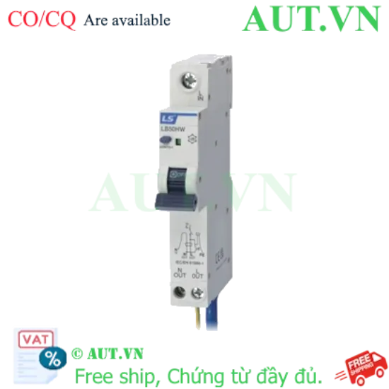 Ảnh của Aptomat chống giật dòng ngắn mạch 10kA LS LB50HW 1P+N C25 30mA AC-TYPE 