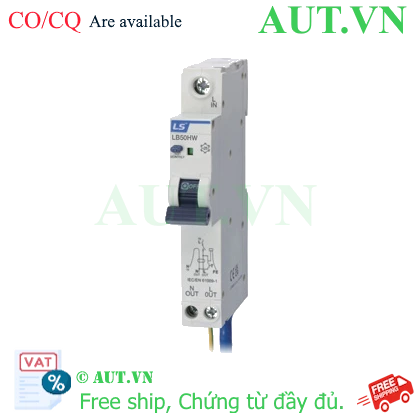 Ảnh của Aptomat chống giật dòng ngắn mạch 10kA LS LB50HW 1P+N C20 30mA AC-TYPE 