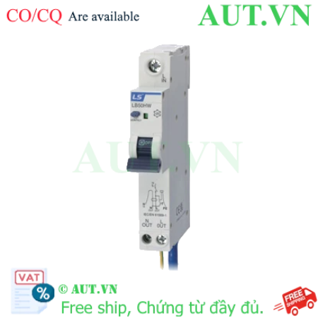 Ảnh của Aptomat chống giật dòng ngắn mạch 10kA LS LB50HW 1P+N C20 30mA AC-TYPE 