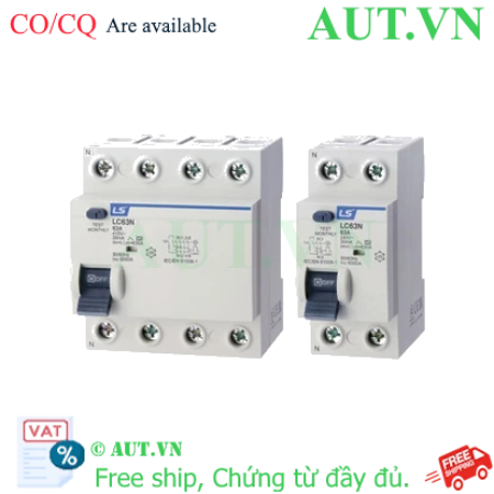 Ảnh của Áp tô mát chống giật dòng ngắn mạch 6kA LS LC63N 3P+N 63A 30mA AC-TYPE 