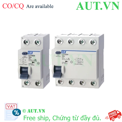 Ảnh của Aptomat chống giật dòng ngắn mạch 10kA LS LC100H 3P+N 40A 30mA AC-TYPE 