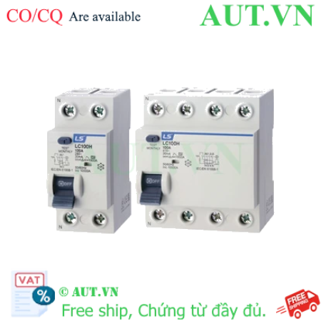 Ảnh của Aptomat chống giật dòng ngắn mạch 10kA LS LC100H 3P+N 32A 30mA AC-TYPE 