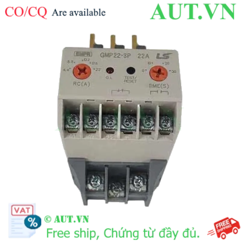 Ảnh của Rơ le bảo vệ quá dòng LS GMP22-3P 4.4-22A - Chống mất pha, quá tải, bảo vệ động cơ 3 pha