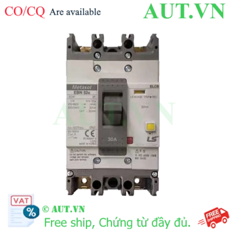 Ảnh của CB chống giật 2P - LS EBN52c 30A 30mA