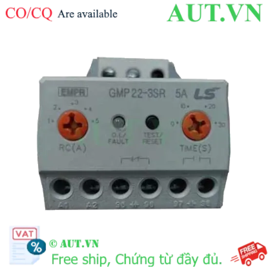 Ảnh của Rơ le bảo vệ quá dòng LS GMP22-3SR 1-5A: Chống Mất Pha, Kẹt Động Cơ, Bảo Vệ Motor Toàn Diện - AUT VN