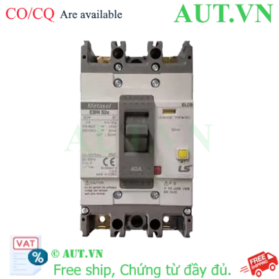 Ảnh của Aptomat chống giật 2 cực LS EBN52c 40A 30mA .