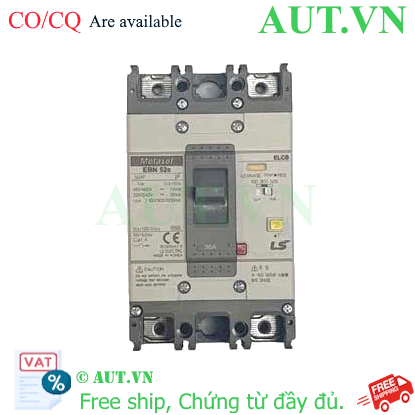 Ảnh của Aptomat chống giật 2 cực LS EBN52c 30A 100/300/500mA .