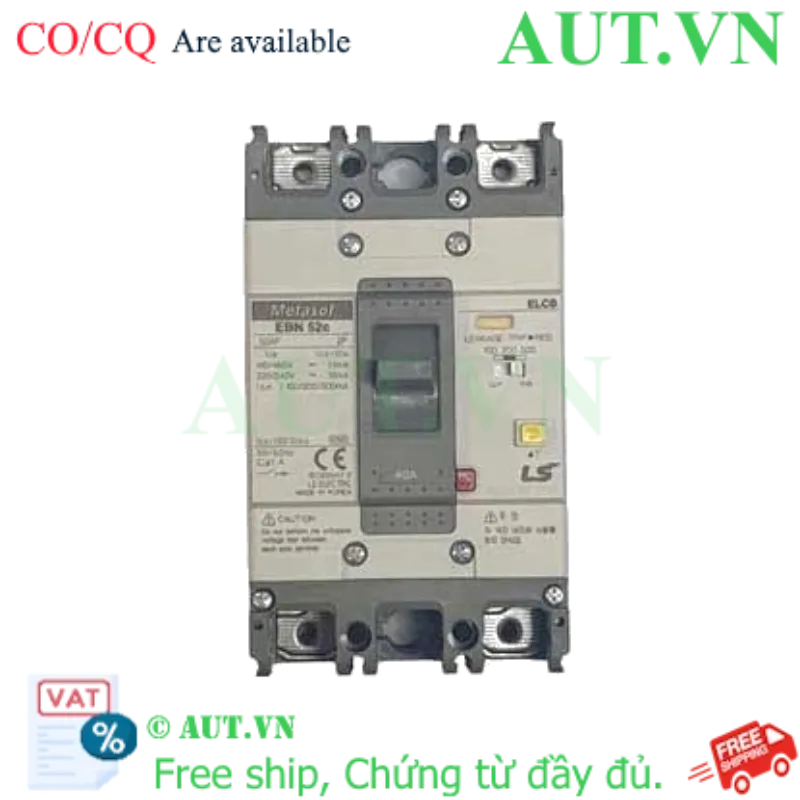 Ảnh của Aptomat chống giật 2 cực LS EBN52c 40A 100/200/500mA .