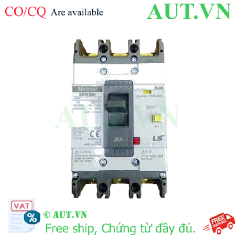 Ảnh của Aptomat chống giật 3 pha LS EBN53c 20A 30mA .