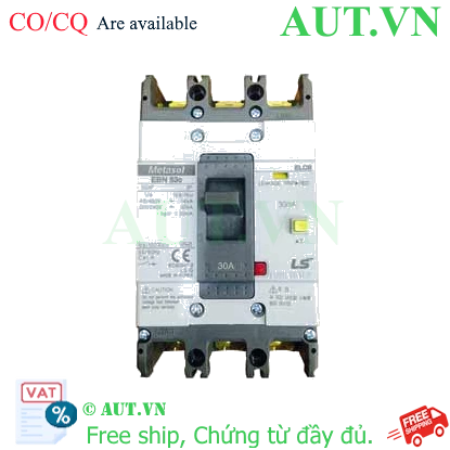 Ảnh của EBN53C 30A 30mA Aptomat khối chống giật 3 pha (ELCB) LS 14kA