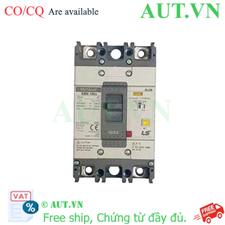 Ảnh của Aptomat chống giật 2 cực LS EBN102c 100A 100/200/500mA .
