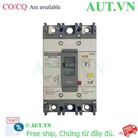 Ảnh của Aptomat chống giật 2 cực LS EBN102c 100A 100/300/500mA .