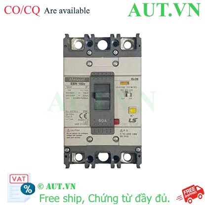 Ảnh của Aptomat chống giật 2 cực LS EBN102c 60A 100/300/500mA .