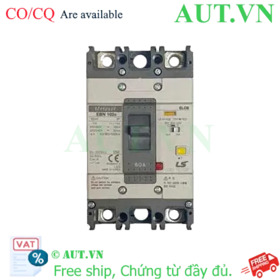 Ảnh của Aptomat chống giật 2 cực LS EBN102c 60A 100/300/500mA .