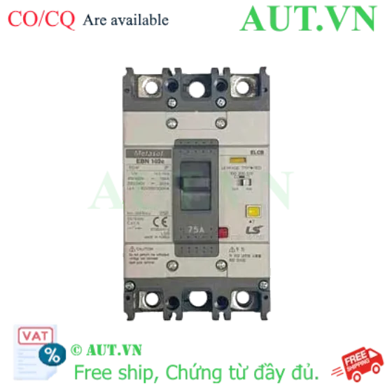 Ảnh của Aptomat chống giật 2 cực LS EBN102c 75A 100/200/500mA .