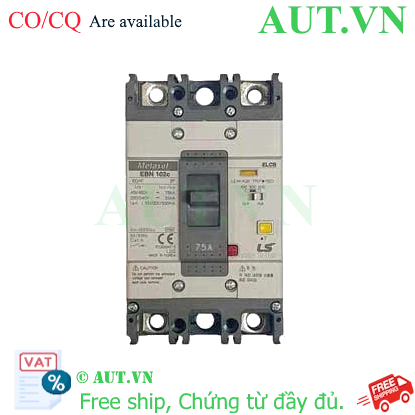 Ảnh của Aptomat chống giật 2 cực LS EBN102c 75A 100/300/500mA .