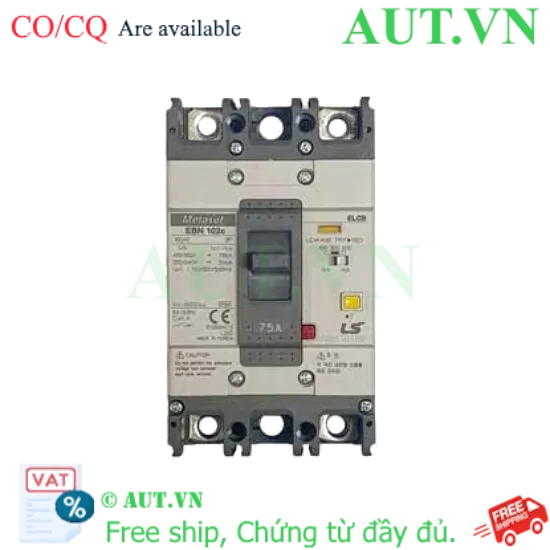 Ảnh của Aptomat chống giật 2 cực LS EBN102c 75A 100/300/500mA .