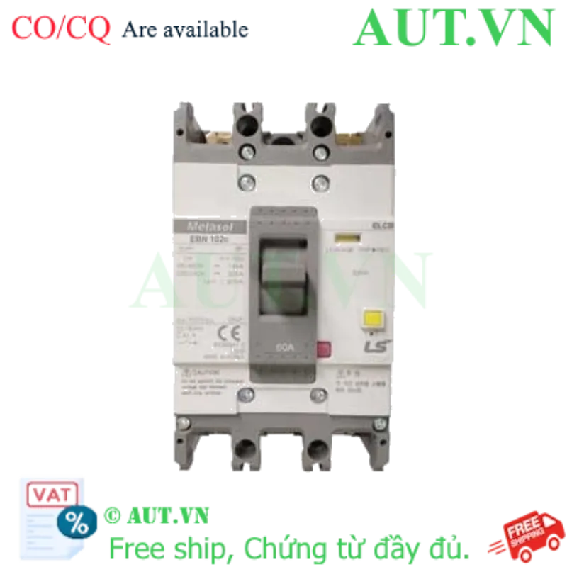 Ảnh của Aptomat chống giật 2 cực LS EBN102c 60A 30mA .