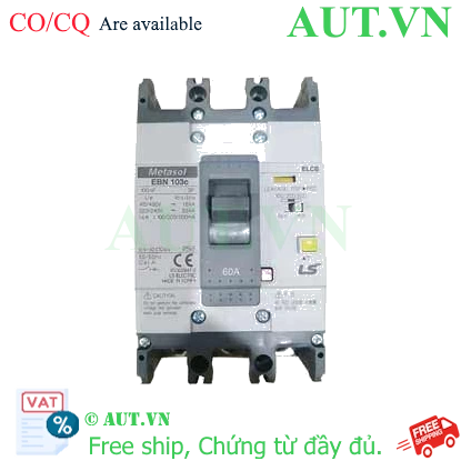 Ảnh của Aptomat khối chống giật LS EBN103c 60A 100/200/500mA