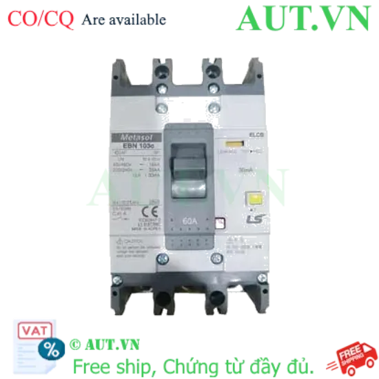 Ảnh của Aptomat chống giật 3 pha LS EBN103c 60A 30mA .