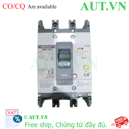 Ảnh của Aptomat chống giật 3 pha LS EBN103c 100A 30mA .