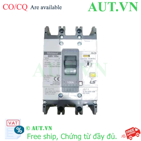 Ảnh của Aptomat chống giật 3 pha LS EBN103c 100A 100/200/500mA .