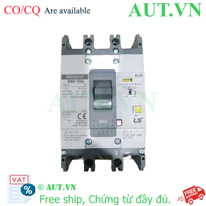 Ảnh của Aptomat chống giật 3 pha LS EBN103c 60A 100/300/500mA .