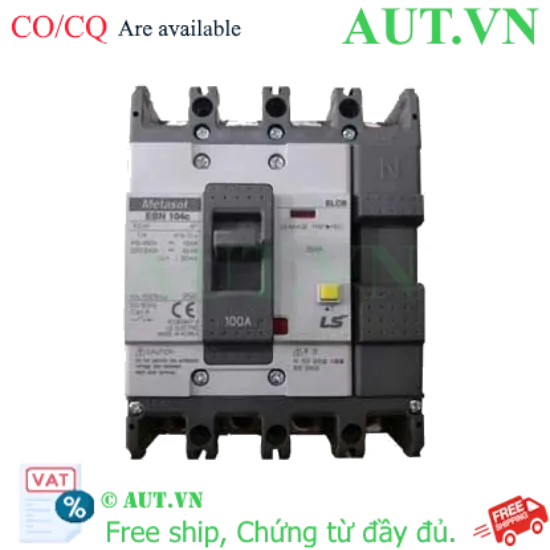 Ảnh của Aptomat chống giật 4 cực LS EBN104c 100A 30mA .