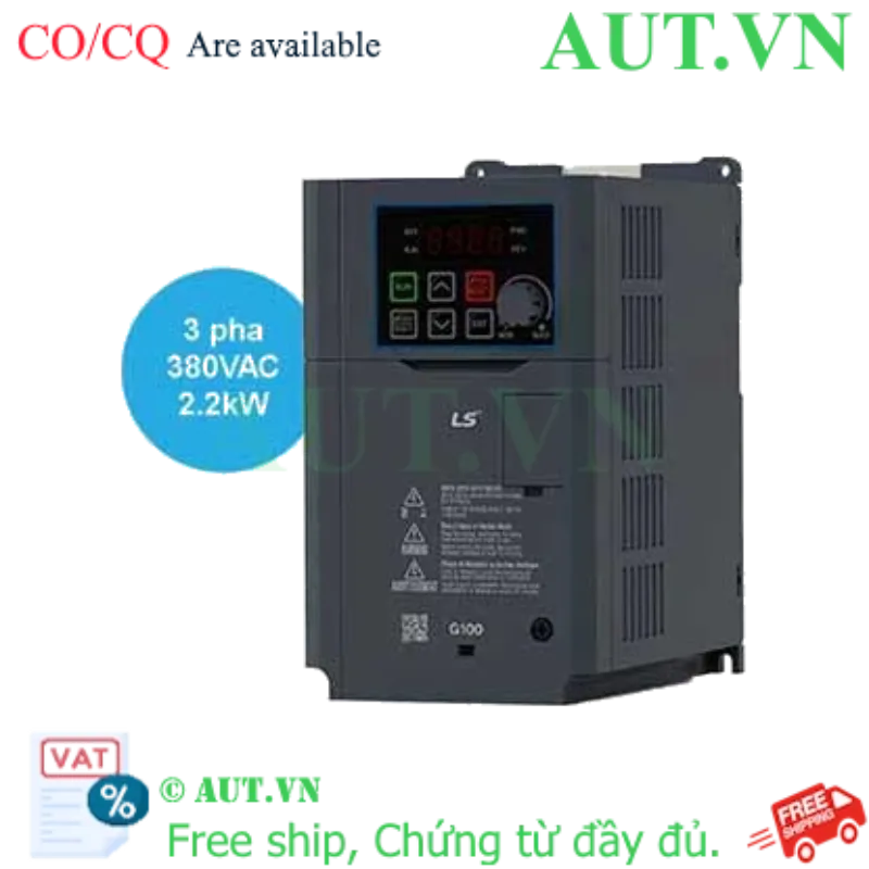 Ảnh của Biến tần LS LSLV0022G100-4EONN 2.2kW/4kW 3 Pha 380V - Dòng G100, Điều khiển SVC, Công suất kép | AUT VN