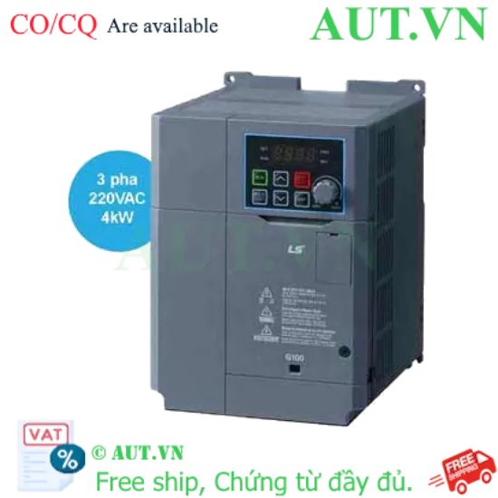Ảnh của Biến Tần LS LSLV0040G100-2EONN 4kW 3 Pha 220V: Điều Khiển SVC, Tải Nặng HD, Vận Hành Bền Bỉ - AUT VN