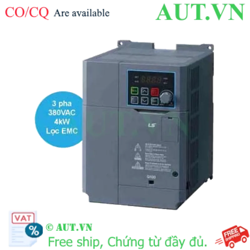 Ảnh của Biến Tần LS G100 LSLV0040G100-4EOFN 4kW 380V | Điều Khiển SVC, Tải Nặng HD, Chống Nhiễu EMC | AUT VN