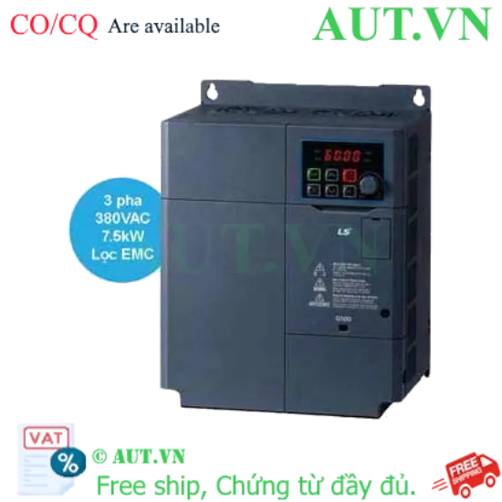 Ảnh của Biến tần LS LSLV0075G100-4EOFN 7.5kW 3 Pha 380V: Điều khiển SVC, Tải Nặng HD, Tiết Kiệm Điện - AUT VN