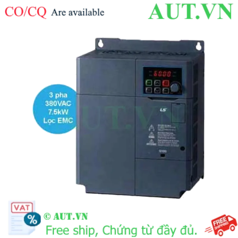 Ảnh của Biến tần LS LSLV0075G100-4EOFN 7.5kW 3 Pha 380V - Điều khiển SVC, Tải nặng HD, G100 Series