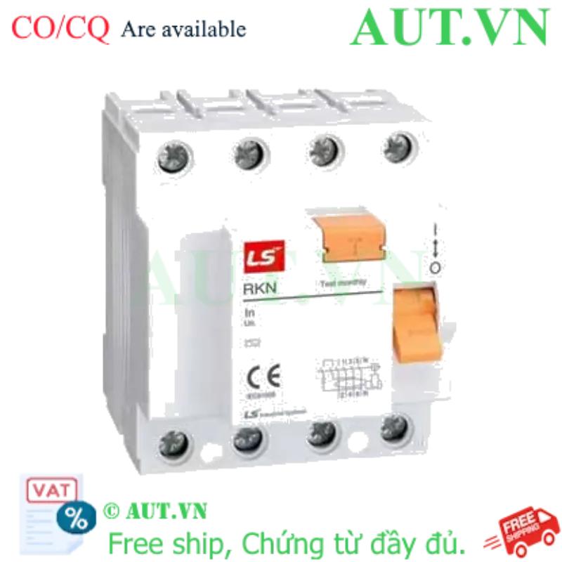 Ảnh của Aptomat chống giật (RCCB) LS RKN 3P+N 25A 300mA .