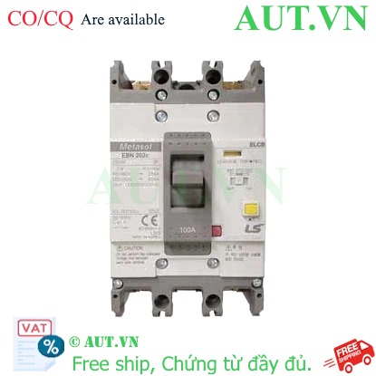 Ảnh của Aptomat chống giật 2 cực LS EBN202c 100A 100/200/500mA .