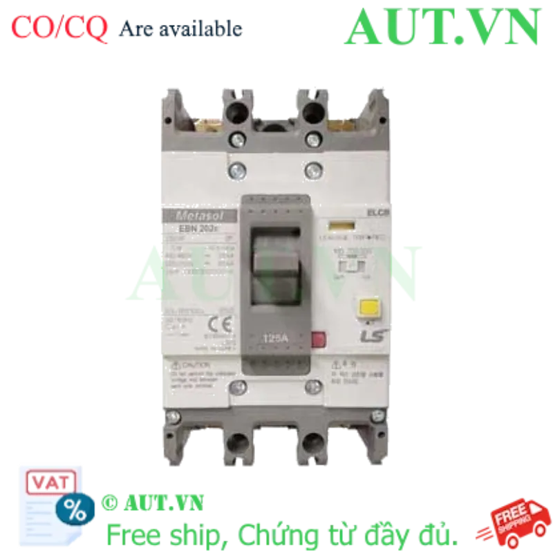 Ảnh của Aptomat chống giật 2 cực LS EBN202c 125A 100/300/500mA .