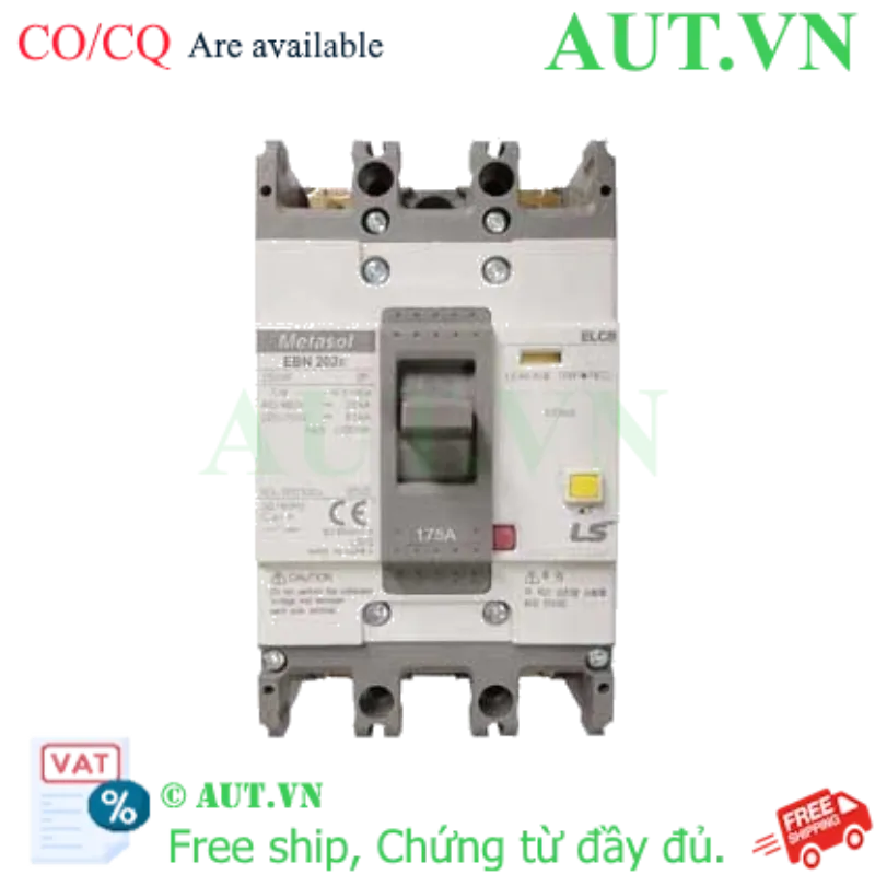 Ảnh của Aptomat chống giật 2 cực LS EBN202c 175A 100mA .
