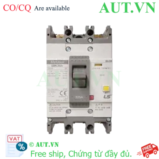 Ảnh của Aptomat chống giật 2 cực LS EBN202c 225A 30mA .